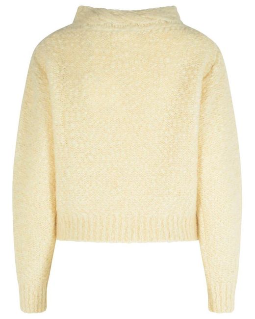 Isabel Marant Natural 'Romane' 'Ecru' Alpaca Blend Sweater