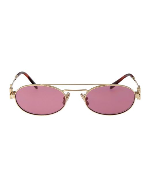 Miu Miu MU 50WS 59 Pink Gradient Blue & Antique Gold Sunglasses | Sunglass  Hut USA