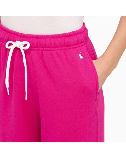 Polo Ralph Lauren Pink Fuchsia Cotton Jogging Trousers