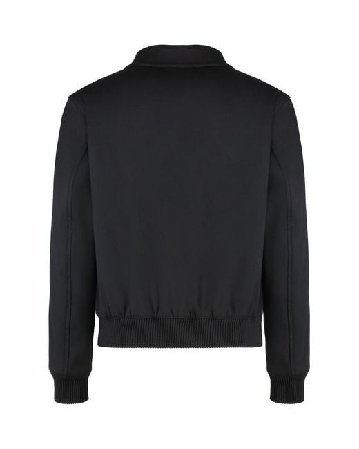 Boss Black Wool Blend Bomber Jacket for men