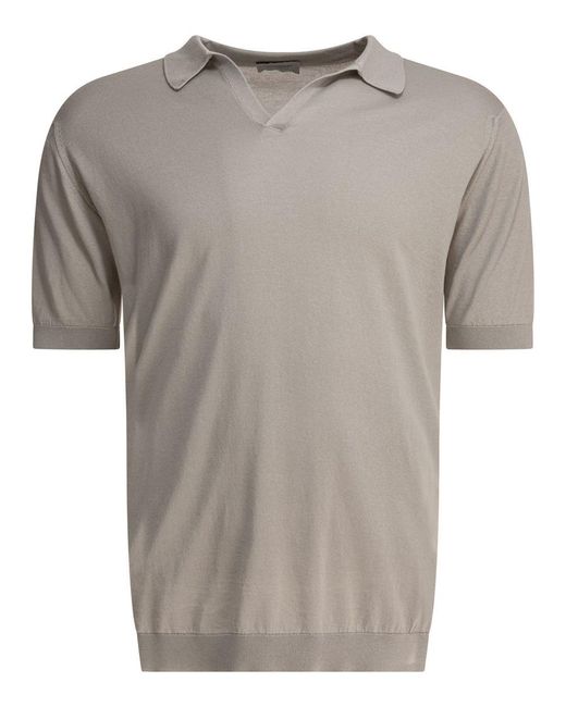 John Smedley Gray "Noah" Polo Shirt for men