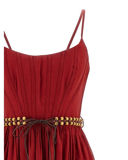 Zimmermann Red 'rhiannon' Dress