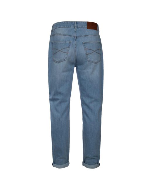 Brunello Cucinelli Blue Pants for men