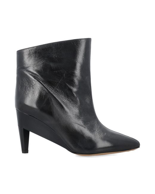 Isabel Marant Black Dylvee Leather Low Boots