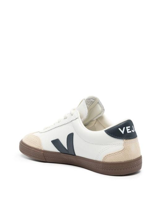 Veja White Volley Sneakers With Contrasting Inserts for men