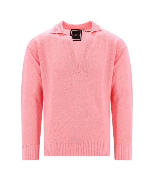 PAUL MÉMOIR Pink Sweater for men
