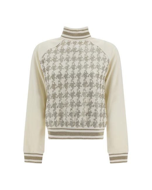 Balmain White Turtleneck Sweater