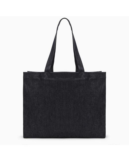 A.P.C. Black Denim Daniela Shopping Bag for men