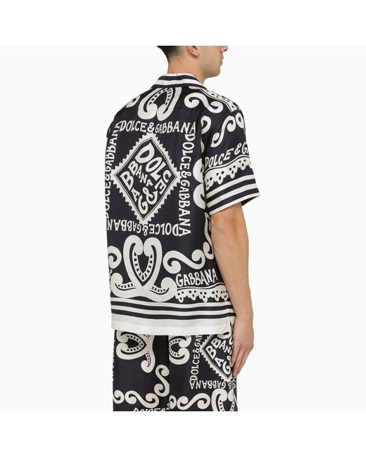 Dolce & Gabbana Black Dolce&Gabbana Hawaii Shirt With Print for men