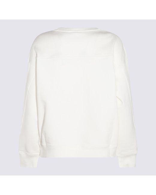 Pinko White Cotton Sweatshirt