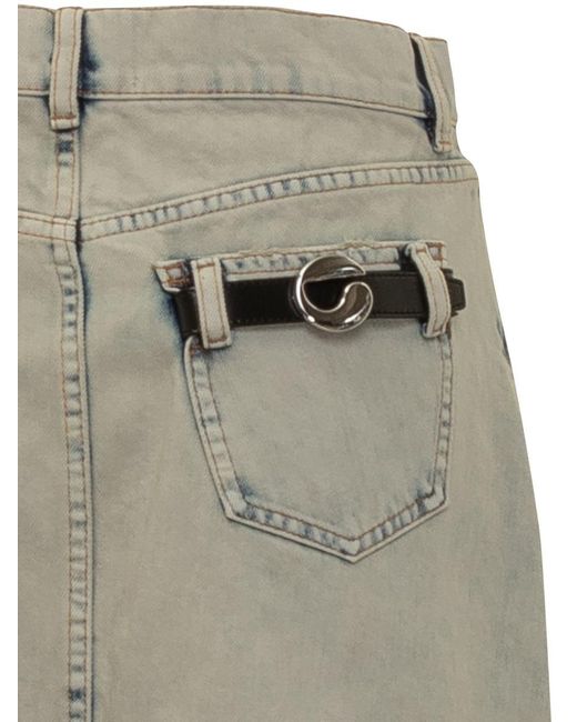 Coperni Gray Denim Skirt