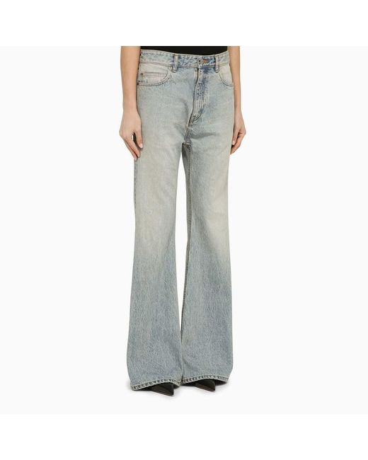 Balenciaga Gray Denim Flared Jeans