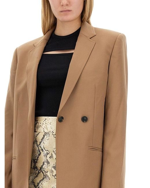 Helmut Lang Natural Single-Breasted Blazer