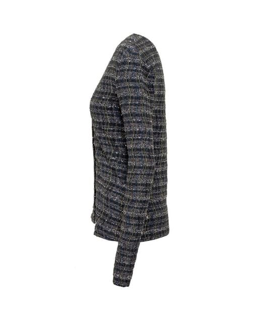 Missoni Black Knitted Cardigan With Lurex Trim