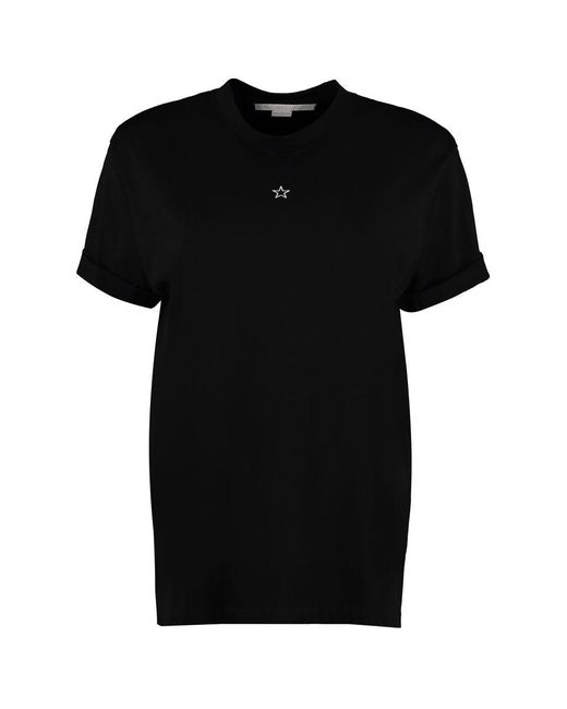 Stella McCartney Black Embroidered Mini Star T-shirt