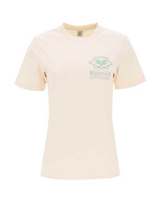 Sporty & Rich White 'Ny Racquet Club' T-Shirt