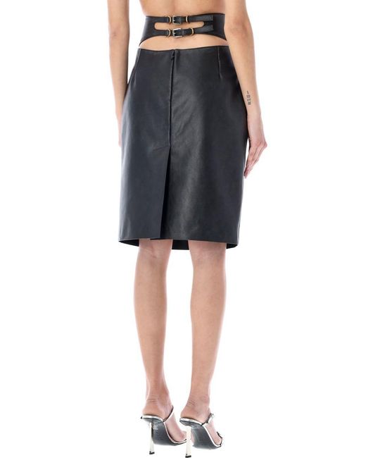 Givenchy Black Leather Skirt