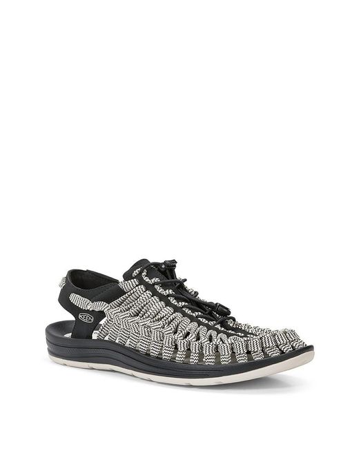 Keen Black Uneek Woven Cord Sandals for men