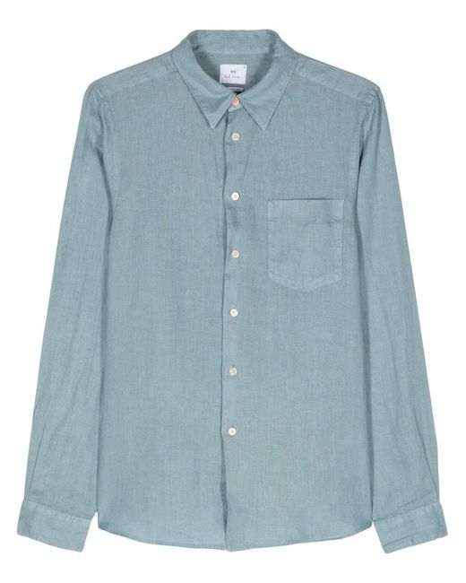 PS by Paul Smith Blue Linen Shirt for men