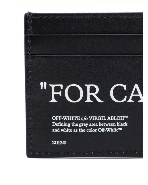 Off-White c/o Virgil Abloh Black Bookish Card Holder With Lettering for men
