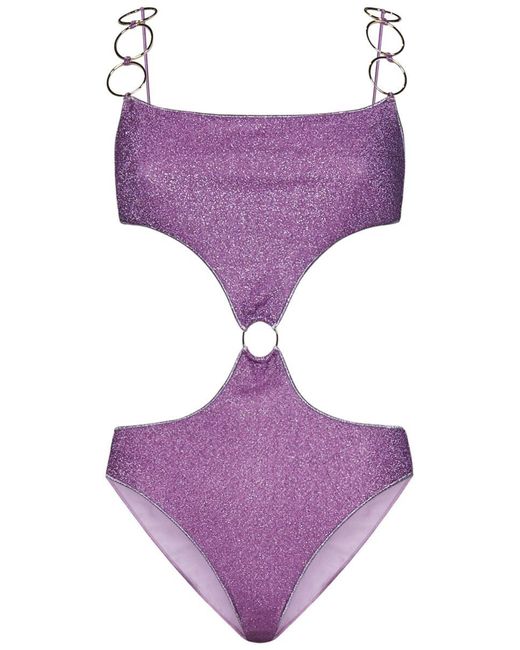Oseree Purple Osèree Lumière Ring Swimsuit