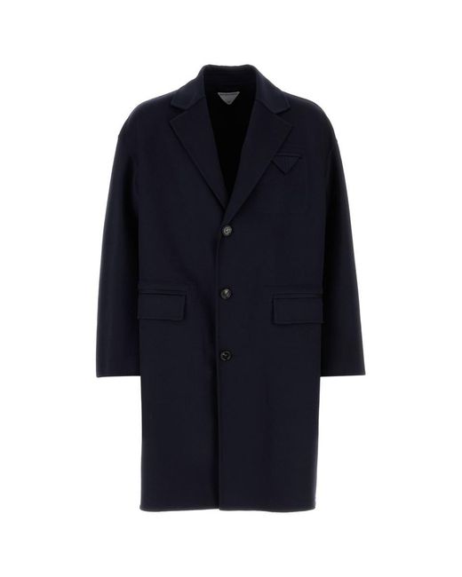 Bottega Veneta Blue Single Breasted Coat for men