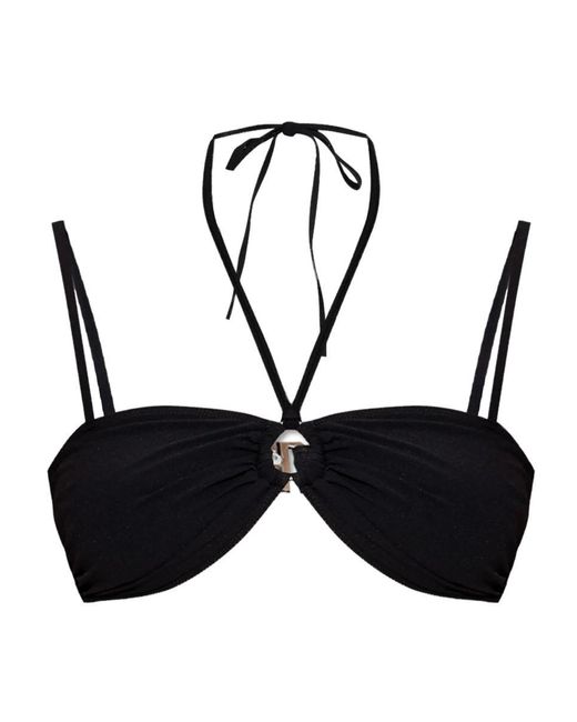 Isabel Marant Black Fayma Twisted-Front Bikini Top