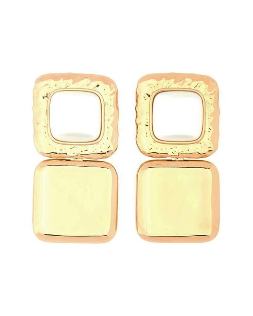 Self-Portrait Metallic Earrings With Pearls