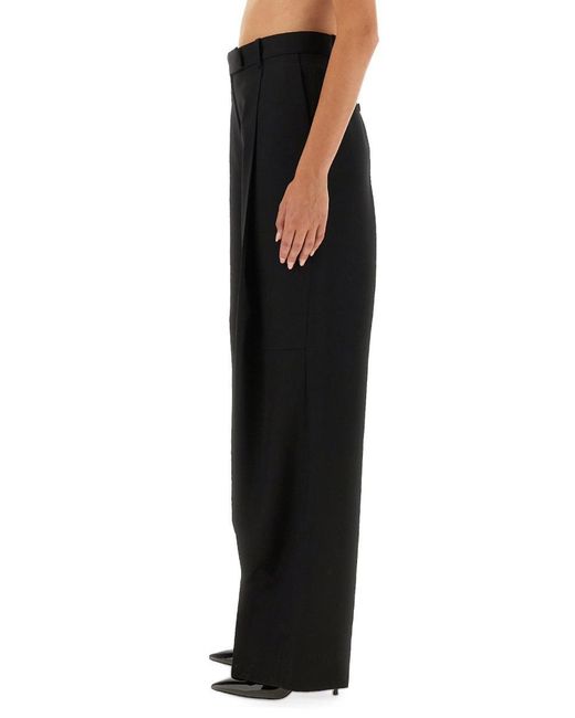 Tom Ford Black Sharp Wool Pants With Pleats