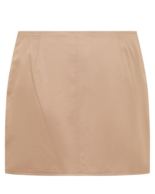 Burberry Natural Gabardine Trench Mini Skirt