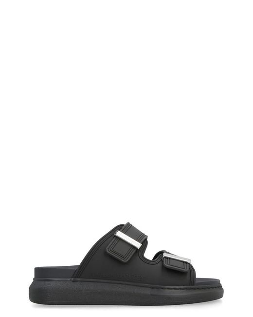Alexander McQueen Hybrid Rubber Slides in Black Lyst