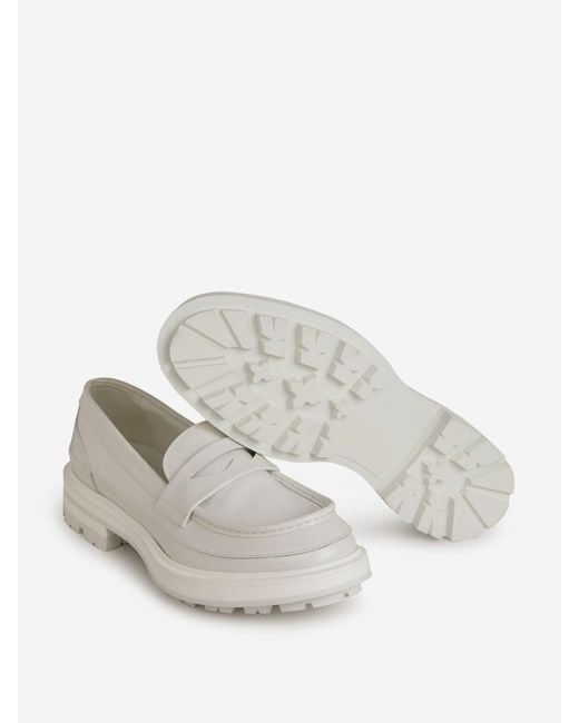 Alexander McQueen White Penny Loafers for men