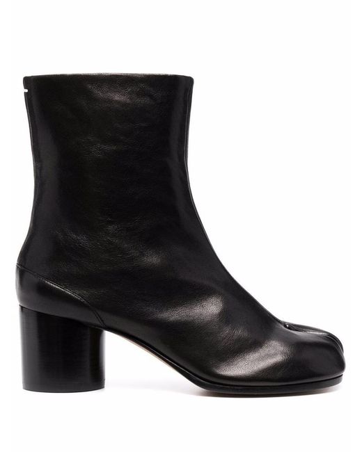 Maison Margiela Black Tabi 60mm Leather Ankle Boots