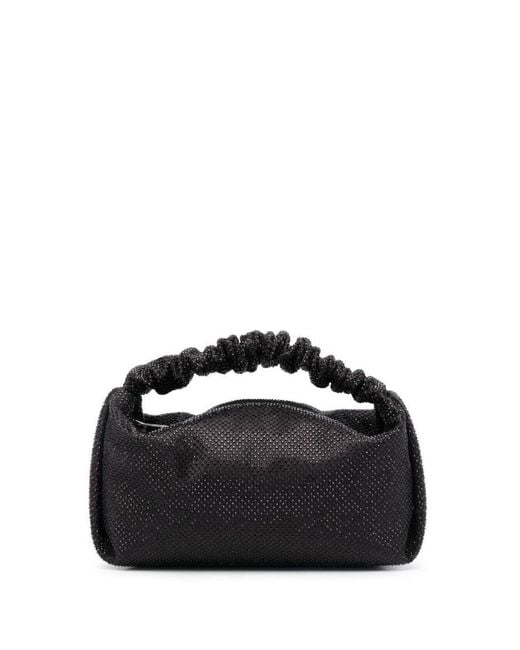 Alexander Wang Black Scrunchie Crystal-embellished Mini Bag