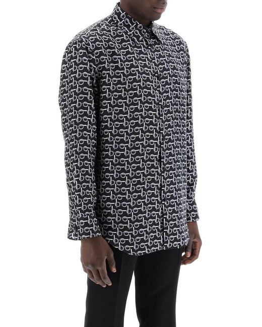 Burberry Gray "oversized Silk Poplin Shirt for men