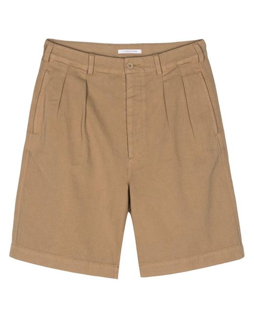 sunflower Natural Pleated Shorts for men