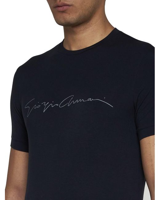 Giorgio Armani Blue T-shirts And Polos for men