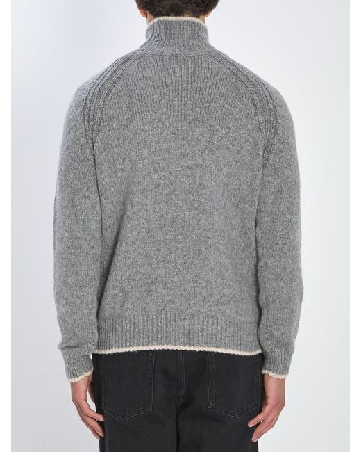 Moncler Gray Turtleneck Sweater for men