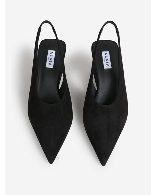 Alaïa Black Ante Slingbacks