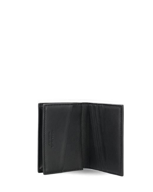 Ferragamo Black Logo Embossed Bi-fold Wallet for men