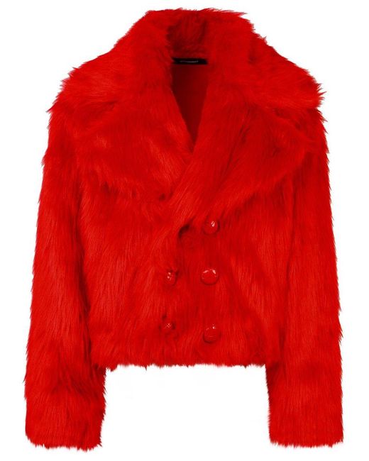 DSquared² Red 'Pop Fox' Acrylic Blend Jacket