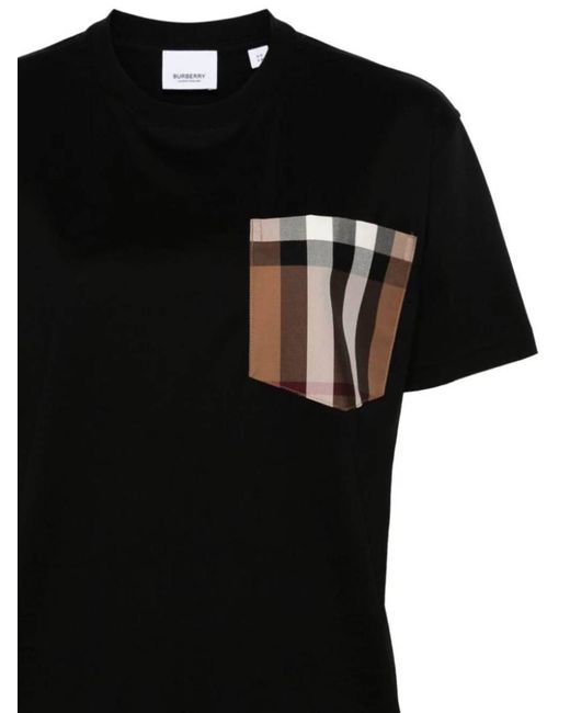 Burberry Black T-Shirts And Polos