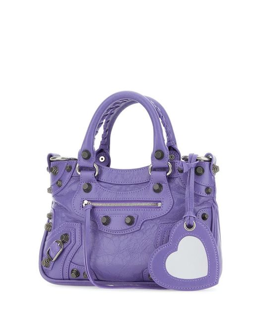 Balenciaga Purple Handbags.