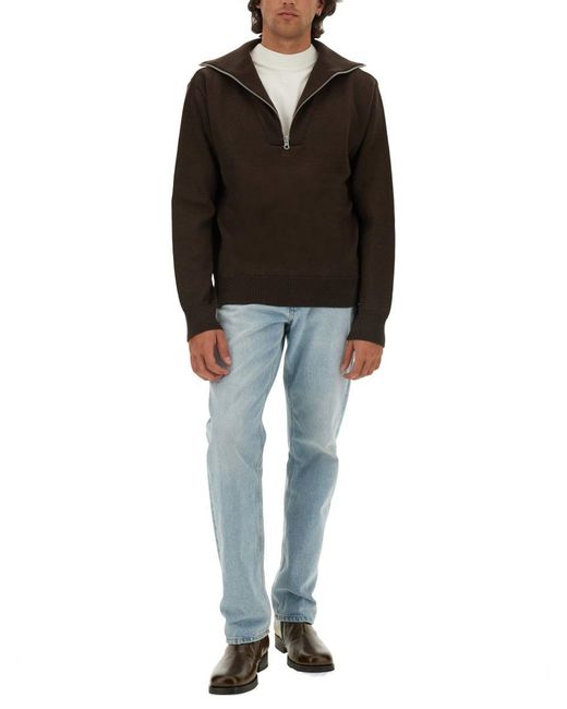 Courreges Black Knitted Polo for men