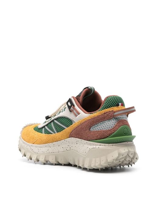Moncler Green Trailgrip Suede Sneakers for men