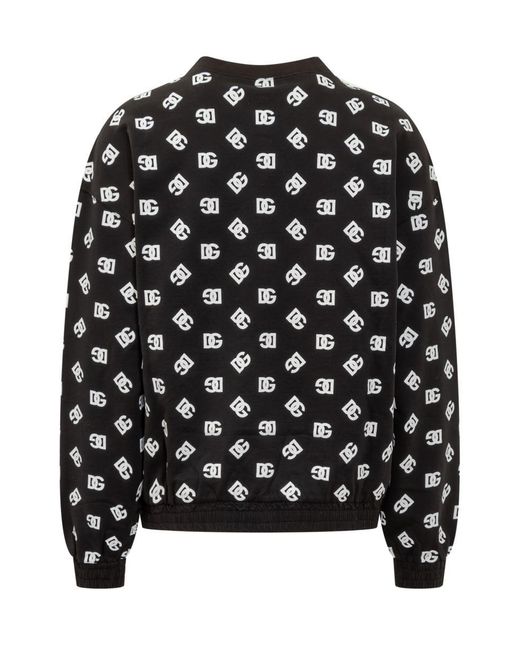 Dolce & Gabbana Black Sweatshirt Crew Neck for men