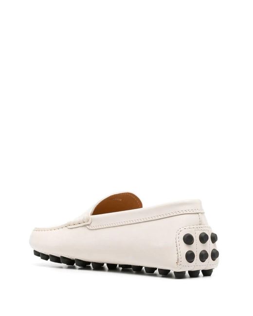 Tod's Natural Penny-slot Leather Loafers