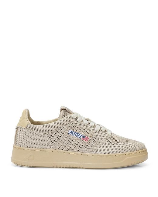 Autry White Easeknit Fabric Sneakers Medalist