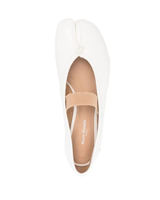 Maison Margiela White Tabi Ballerina Shoes