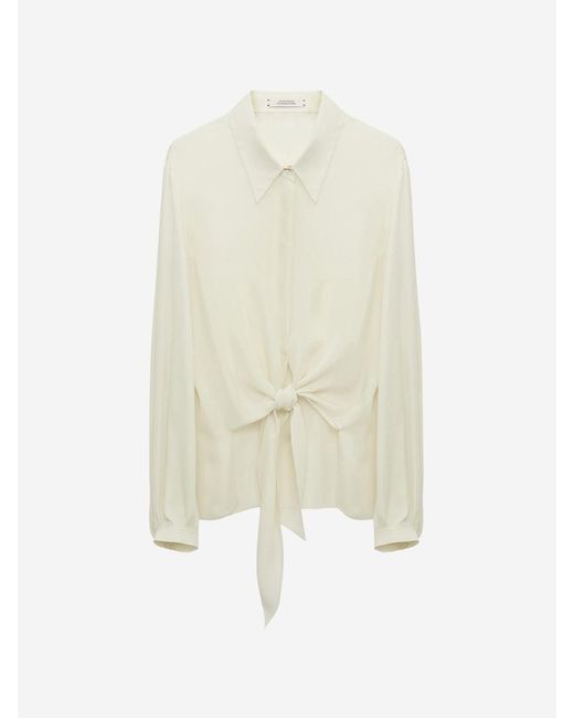 Dorothee Schumacher White Sheer Twist Blouse